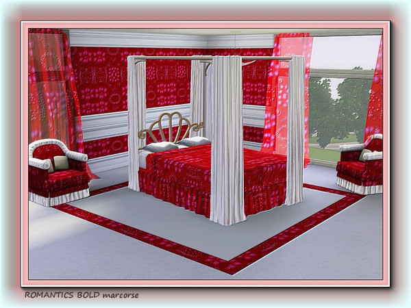 Sims 3 — marcorse_romantics bold by marcorse — Bold in colour and execution, this mirror repeat pattern is not for the