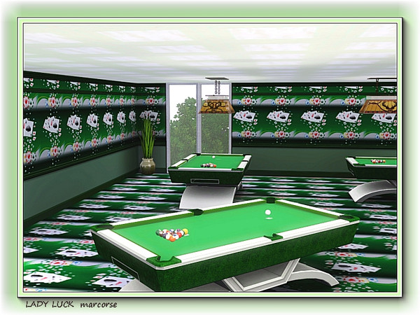 Sims 3 — Lady Luck pattern by marcorse — Is Lady Luck smiling on you? Perhaps this pattern with a gambling motif will