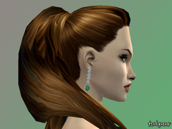 Sims 2 — Gemstone Earrings Set - Emerald by Tulpar2 — Emerald earrings for your female sims. (teen, young adult, adult,