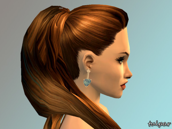 Sims 2 — Gemstone Earrings Set - Aquamarine by Tulpar2 — Aquamarine earrings for your female sims. (teen, young adult,