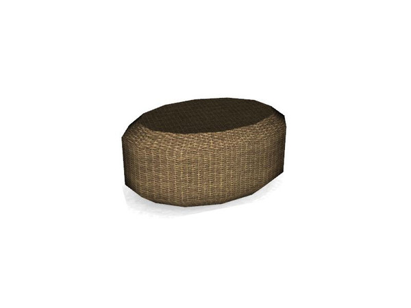 Sims 3 — Cream Living Foot Stool by Lulu265 — Part of the Cream living Set Please do not reupload, or clone my meshes or
