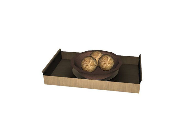 Sims 3 — Cream Living Decor Tray by Lulu265 — Part of the Cream living Set Please do not reupload, or clone my meshes or