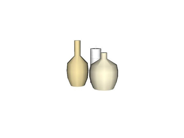 Sims 3 — Cream Living Decor Vases and Candle by Lulu265 — Part of the Cream living Set Please do not reupload, or clone