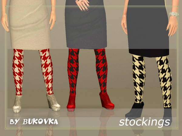 Sims 3 — Stockings Goose foot by bukovka — Stockings for the young and adult women. Three versions of repainting.