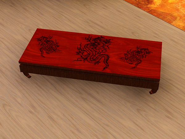Sims 3 — Asian Inspired Living Coffee Table by TheNumbersWoman — Zen and relaxation are key to eternal happiness. Relax