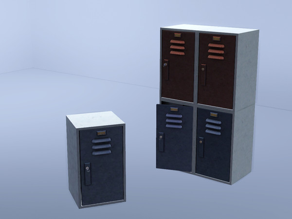 Sims 3 — Stackable locker - closed with key by Cyclonesue — Mix and match a wall of lockers! By Cyclonesue for TSR TSRAA