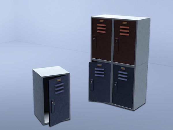 Sims 3 — Stackable locker - open by Cyclonesue — Mix and match a wall of lockers! By Cyclonesue for TSR TSRAA