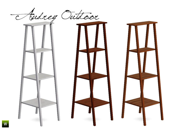 Sims 3 — Audrey Outdoor Flower Ladder by BuffSumm — Flower ladder or normal shelf matching the *Audrey Outdoor Set*