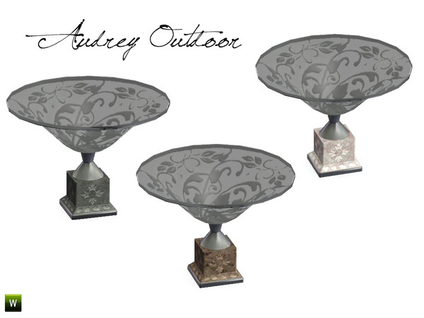 Sims 3 — Audrey Outdoor Table Bowl by BuffSumm — Decorative bowl matching the *Audrey Outdoor Set* appendent to the