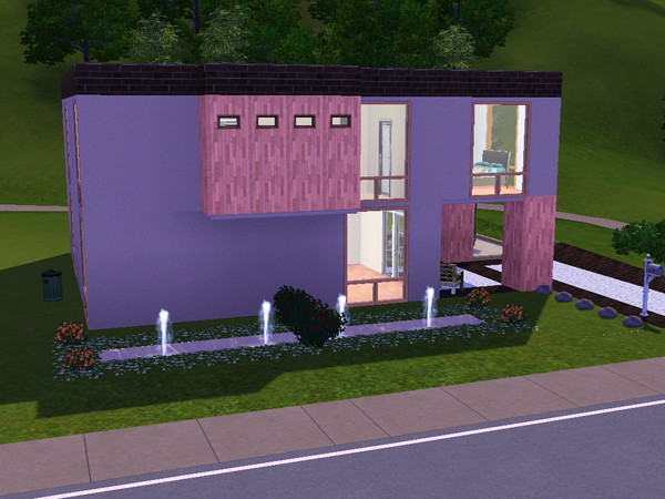 Sims 3 — Modern Escape by rubberpiggy1272 — A simple, modern, and compact 2 bedroom 1.5 bathroom home.