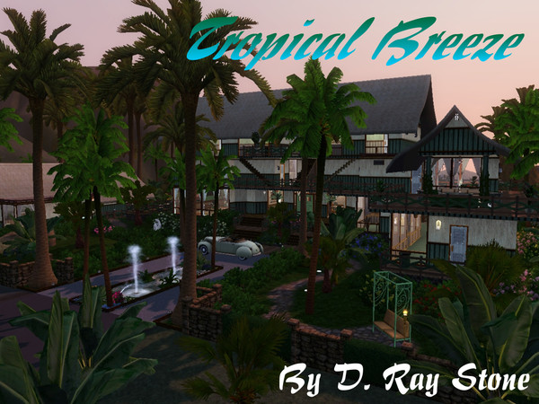 Sims 3 — Tropical Breeze by drstone2 — Directly inspired by a tropical island, this estate offers much to create that