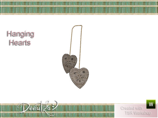 Sims 3 — Heart Shaped Hanging Hearts by deeiutza — By deeiutza @TSR