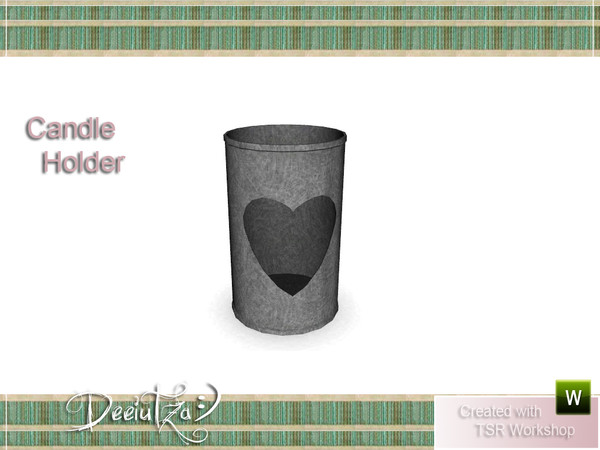 Sims 3 — Heart Shaped Candle Holder by deeiutza — By deeiutza @TSR