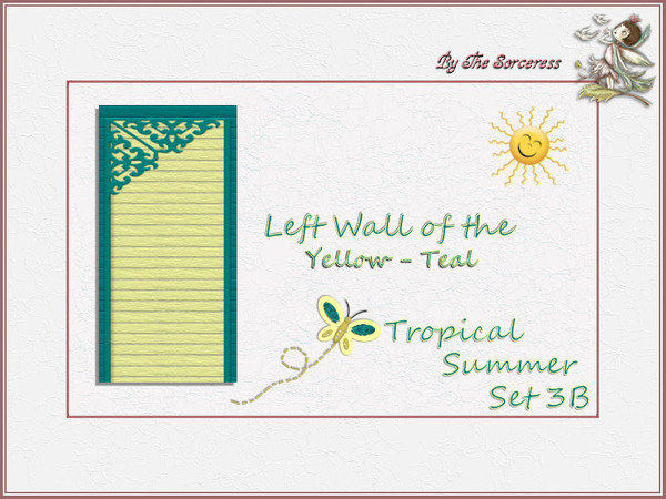 Sims 2 — JJs Left Wall Y_T Tropical Summer set 3B by thesorceress — This is the second part of the third set in The