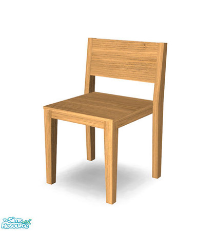 Sims 2 — Everett Study - Chair by Murano — Chair in bright wood.