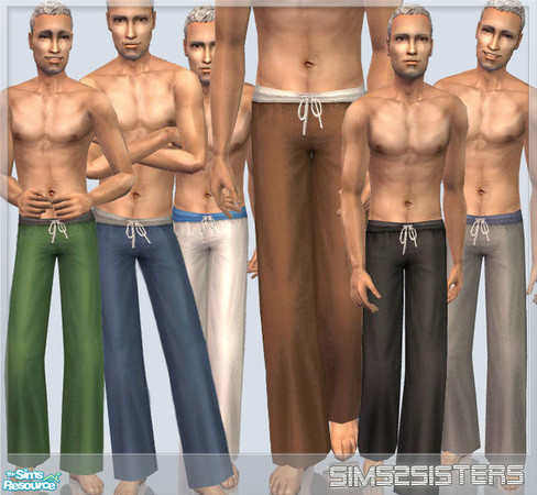 Sims 2 — S2S Collection No. 10112007 EM - Set by sims2sisters — PJ\'s for elder males. Maxis texture used. Feel free to
