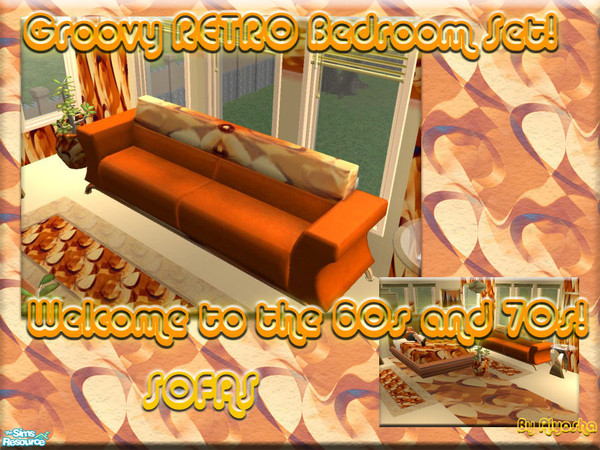Sims 2 — Groovy RETRO Bedroom Set - Sofa by Alyosha — *SA Theme Week* Live fashionalbly in the 60s and 70s with this
