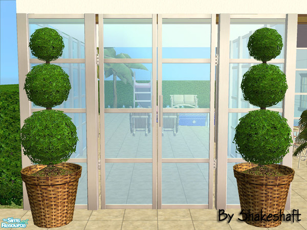 Sims 2 — Mode Glass Screen Gate - Glass Steel Blue by Shakeshaft — Part of a modern style glass screen fence set with a