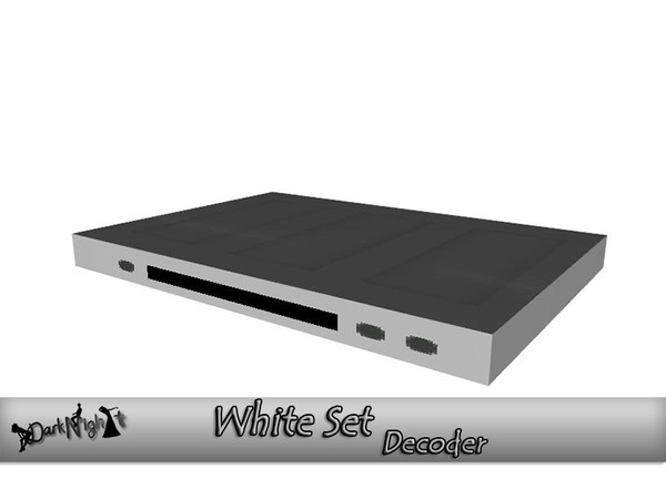 Sims 3 — White Set-Decoder by DarkNighTt — Custom mesh by me. (Fully) Created by Darknight.