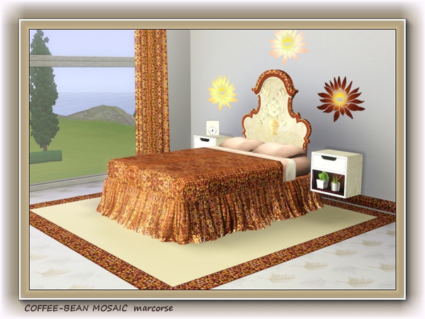 Sims 3 — Coffee-Bean Mosaic pattern by marcorse — What is there to say . . coffee beans laid out in a complex mosaic.