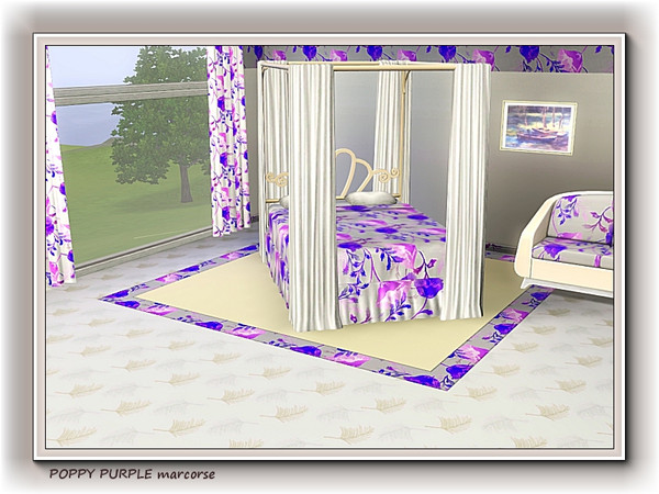 Sims 3 — Poppy Purple pattern by marcorse — Purple and pink . . perfect poppies.