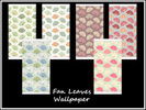 Sims 2 — Fan Leaves Wallpaper Set by portiapudding — A set of 6 wallpapers with a leaf design.