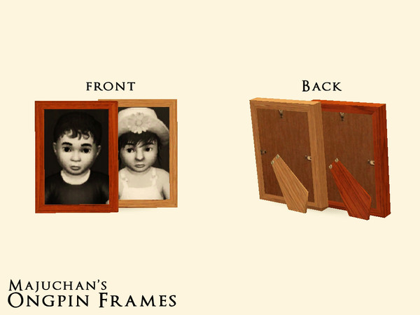 Sims 3 — Ongpin Frames by Majuchan — Black and White sims kids photo.