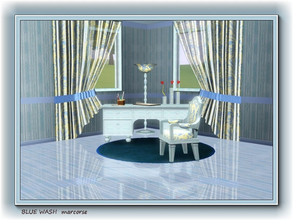 Sims 3 — Blue Wash pattern by marcorse — Blue Wash is a modern timber treatment with a vertical grain.