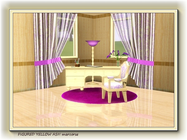 Sims 3 — Figured Yellow Ash pattern by marcorse — Figured Yellow Ash is a pretty, modern timber finish with a vertical