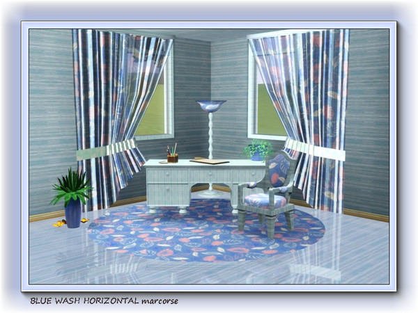Sims 3 — Blue Wash Horizontal pattern by marcorse — Blue Wash timber treatment in a horizontal form