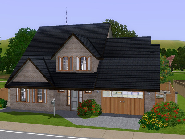 Sims 3 — Justin by dorienski — A traditional family home with an open-plan living, dining and kitchen area, a laundry
