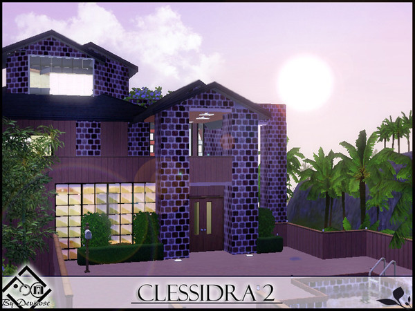 Sims 3 — Clessidra 2 by Devirose — Beautiful modern villa with garage, several pools, bright and spacious. The house is