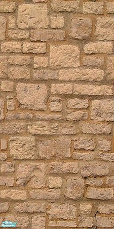 Sims 2 — Castle Stone_Sphinx Tan by debitcard — Give your home the \'castle look\' with this rustic stone wall.