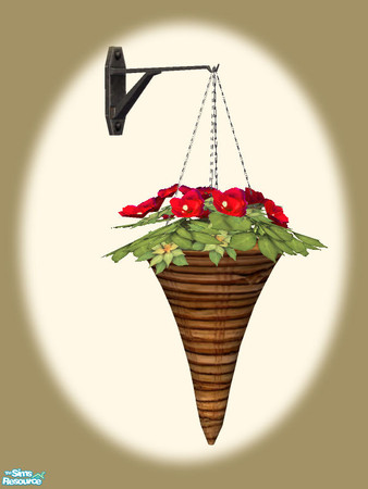 Sims 2 — Conical Hanging Planter - Mesh by Shakeshaft — Part of a set of conical shaped planters for your sims patios,