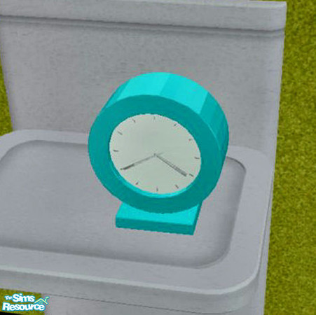 Sims 2 — BrightNPretty Clocks - Teal by Phadrae — This is the teal clock that goes in my BrightNPretty Clock set-Enjoy!