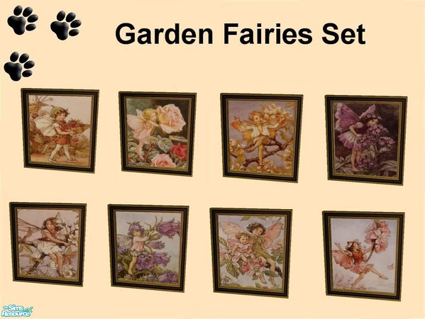Sims 2 — Garden Fairies Set by MinnieMinPin — 8 prints ~ Found under the picture of Mr Badger. 2 Tiled.