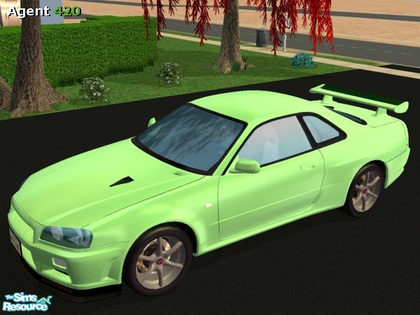 Sims 2 — A420 Metallic Racing Green Nissan Skyline R34 by Agent420 — An Awesome new Metallic Racing Green Nissan Skyline