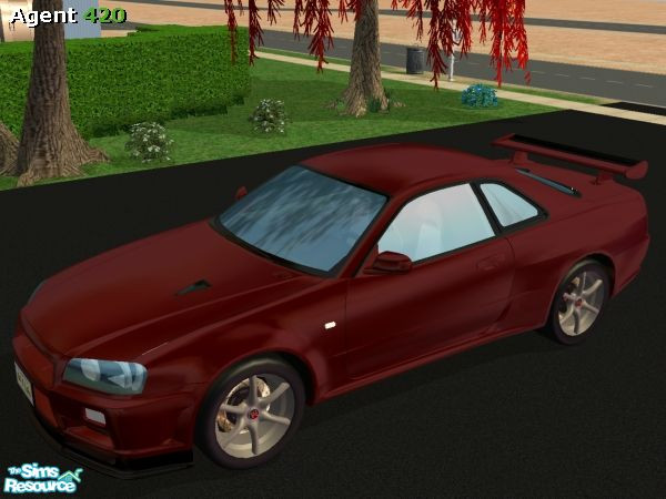 Sims 2 — A420 Metallic Coagulated Blood Red Nissan Skyline R34 by Agent420 — An Awesome new Metallic Coagulated Blood Red