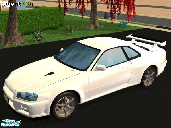 Sims 2 — A420 Metallic Absolute White Nissan Skyline R34 by Agent420 — An Awesome new Metallic Absolute White Nissan