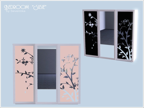 Sims 3 — Wardrobe mirror by Severinka_ — Created by Severinka, Tricuspid big wardrobe with mirror inserts in the form of
