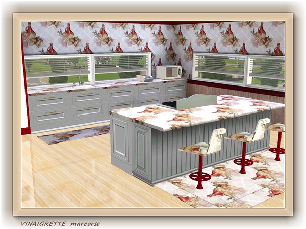Sims 3 — Vinaigrette pattern by marcorse — Vinaigrette is a Themed pattern featuring a classic kitchen combination of