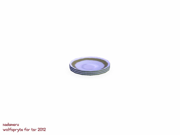 Sims 3 — Nadameru Dining Plate Stack by wolfspryte — part of the Nadameru Dining Collection Asian inspired Nadameru