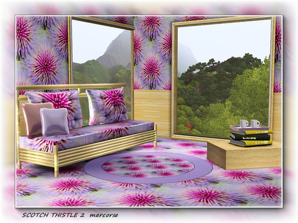 Sims 3 — Scotch Thistle 2 pattern by marcorse — A larger format version of the Scotch Thistle flower pattern.