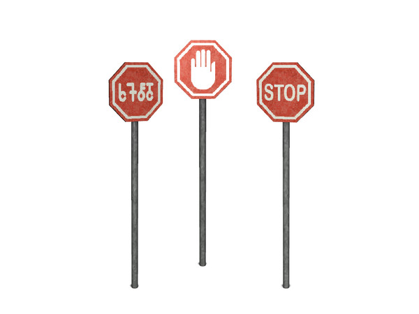 Sims 3 — Stop sign by Cyclonesue — Only fools and rebels will disobey - so expect every Sim to walk straight past,