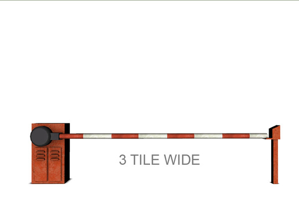 Sims 3 — 3-tile parking barrier (closed) by Cyclonesue — Stop Sims in their tracks with this no-pass parking barrier. By