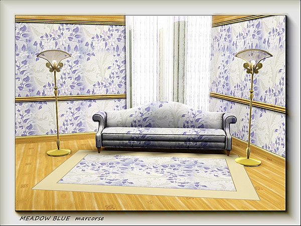 Sims 3 — Meadow Blue pattern by marcorse — Delightful meadow flowers in soft blues.