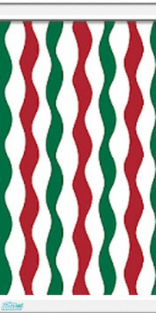 Sims 2 — Xmas Ribbons by Henwen — A wall made from Christmas wrap. Can be used for vacation lots, houses, shops or