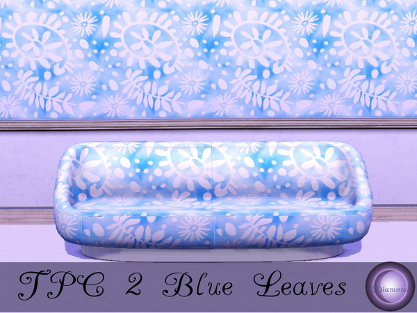 Sims 3 — D2DTPC02 Blue Leaves by D2Diamond — Texture Pattern Challenge Collection. Textures by Rennara, design by