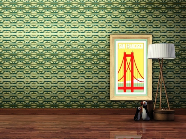 Sims 3 — Tulla pattern III horizontal by Falko — Inspired by mid-century style part of Tulla handmade patterns series.