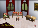 Sims 3 — drib_ydal_Log_Living_Set by drib_ydal — This living room set based on a log style would look pretty in a tree